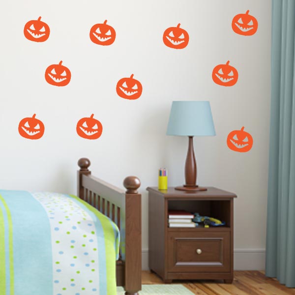 Mini Pumpkin Wall Decal Set