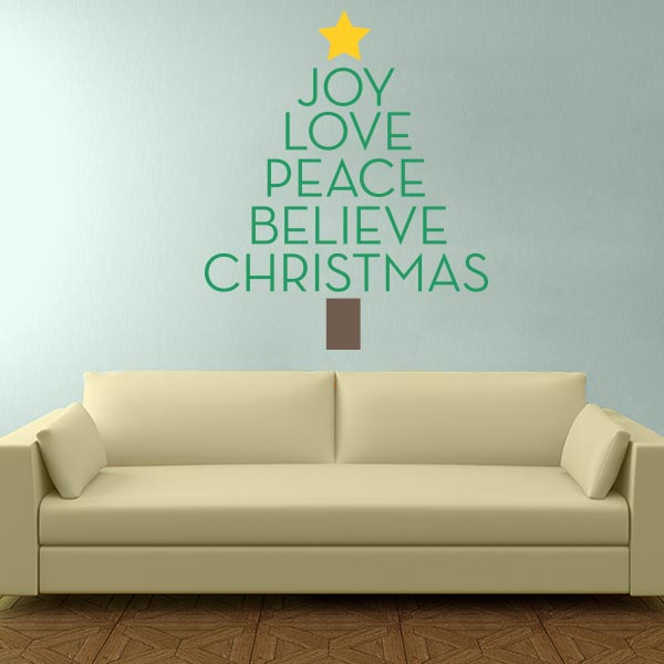 Christmas Expressions Tree Wall Decal