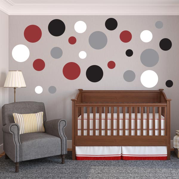 Create Your Own Multi-Size Polka Dot Wall Decal Variety Pack