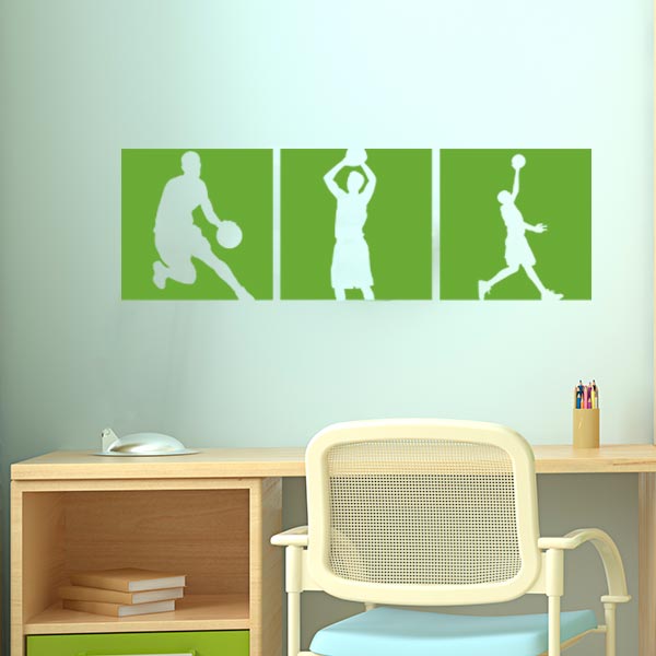 Basketball Silhouette Wall Decals – Set of 3