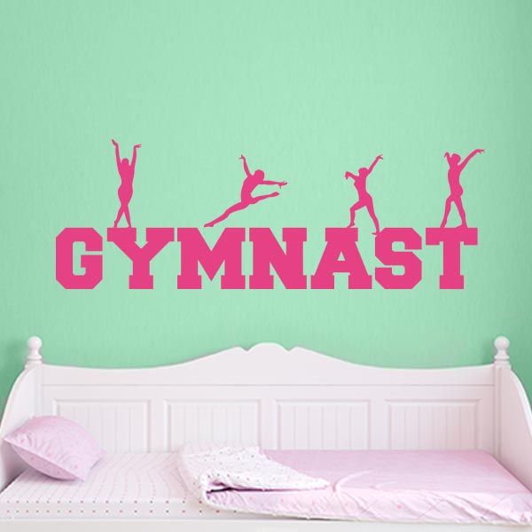 Gymnast Word Art Wall Decal