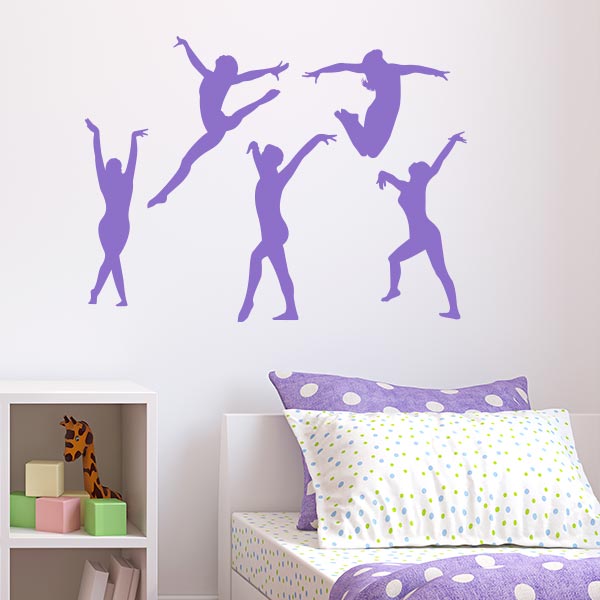 Gymnast Wall Decal – Set of 5