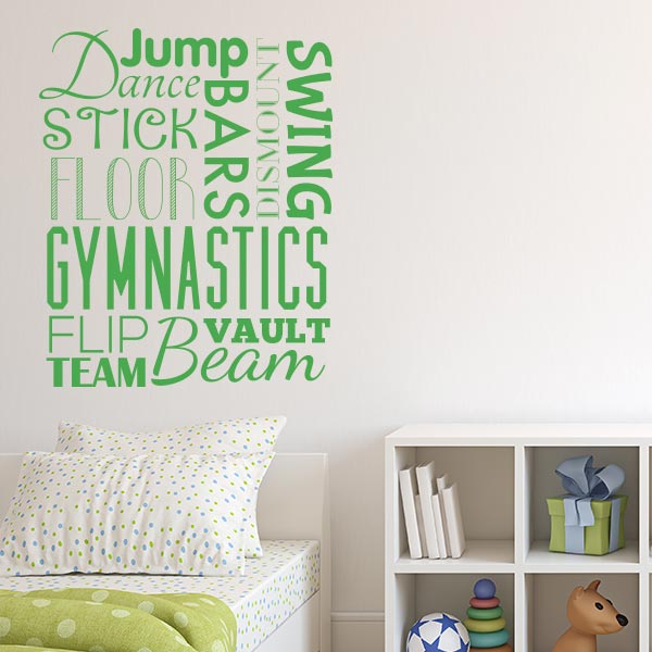 Gymnast Word Blurb Wall Decal