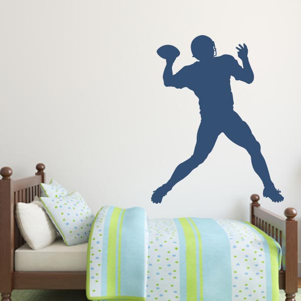 Large Football Player Wall Decal