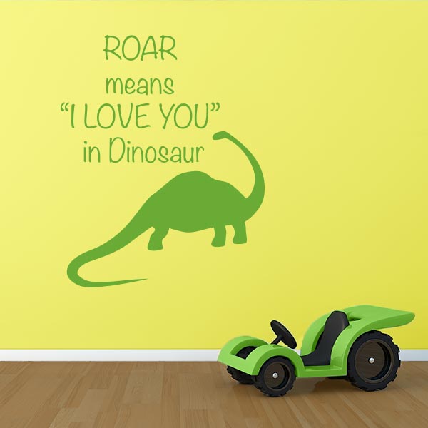 Dinosaur I Love You Wall Decal