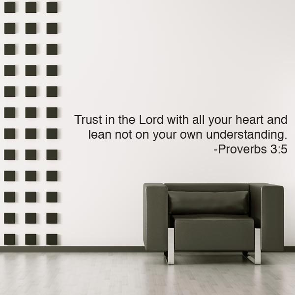 Trust in the Lord Quote Wall Decal