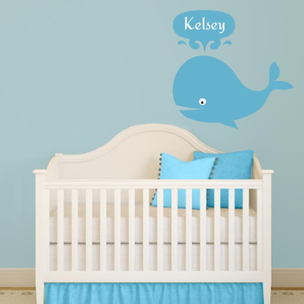 Personalized Whale Wall Decal