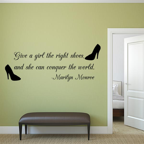 Right Shoe Quote Wall Decal