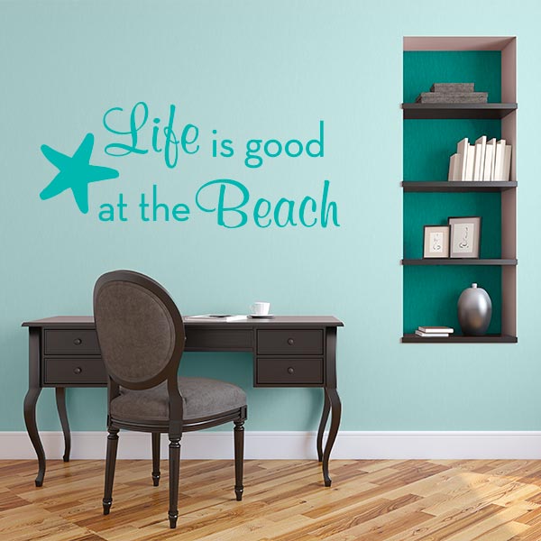 Beach Life Quote Wall Decal