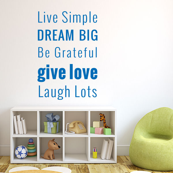 Live Simple Wall Decal Quote