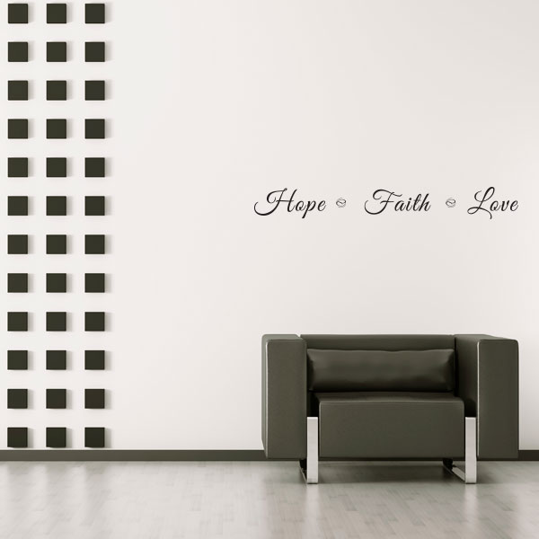 Hope Faith Love Wall Decal