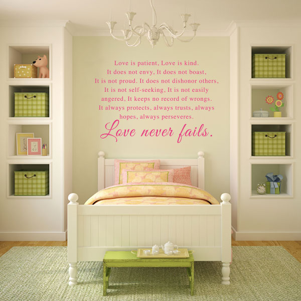 Love is Patient Quote Wall Decal