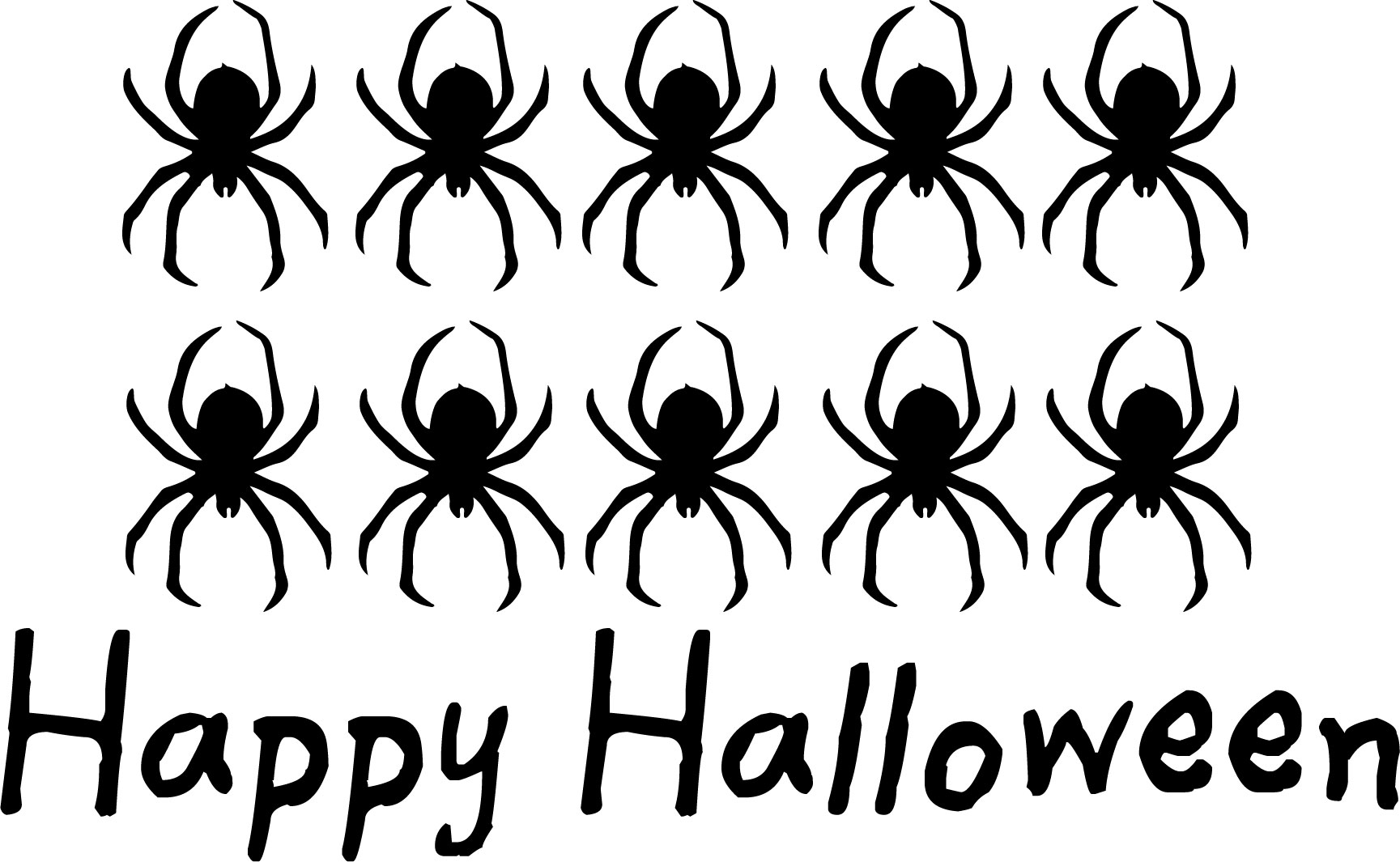Happy Halloween Spider Wall Decal Set