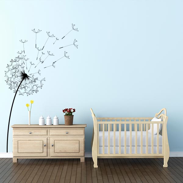 Blowing Dandelion Flower Wall Decal