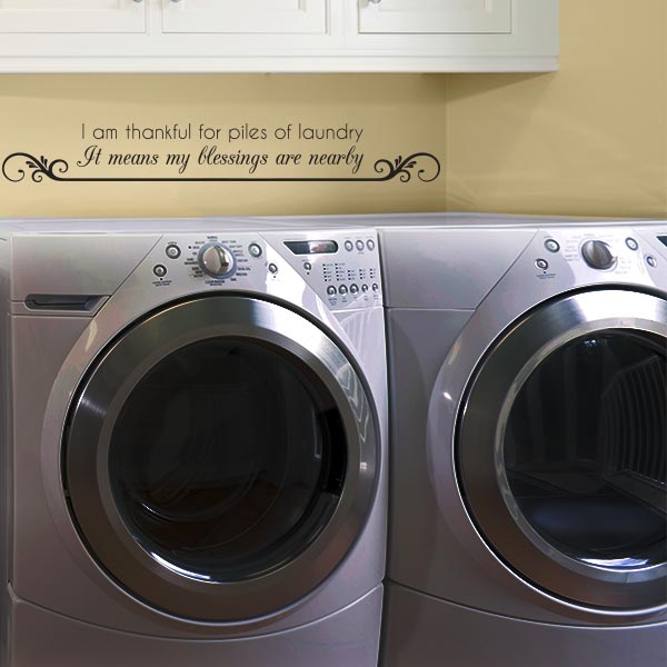 Laundry Blessings Quote Wall Decal