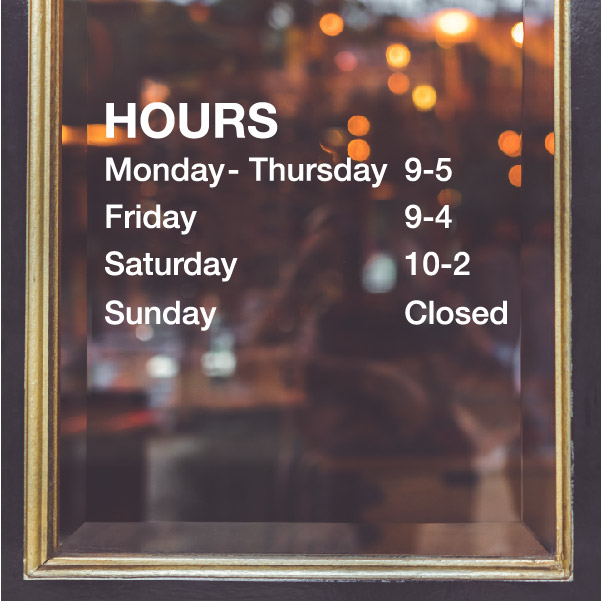 Custom Storefront Business Hours