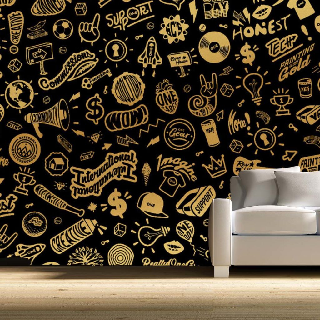 Realty One Doodles Wall Wrap Proof