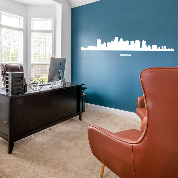 Boston City Skyline Wall Decal