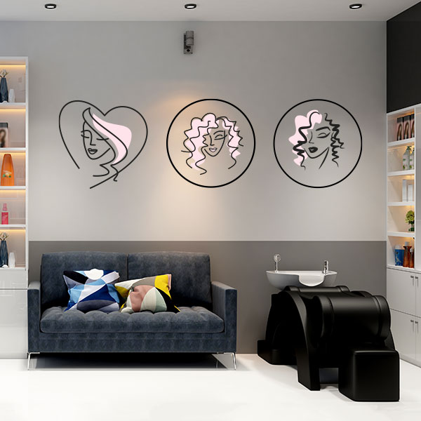 Beauty Hairstyles Wall Decal